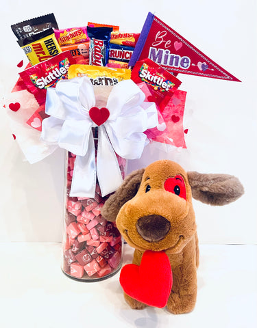 Spectacularly Tall Valentine Delight W/ Doggie