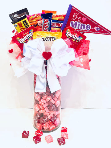 Spectacularly Tall Valentine Delight Candy Bouquet