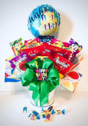 “No Chocolate Birthday Surprise” Candy Bouquet