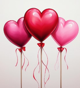 Small Valentine Balloon on a stick