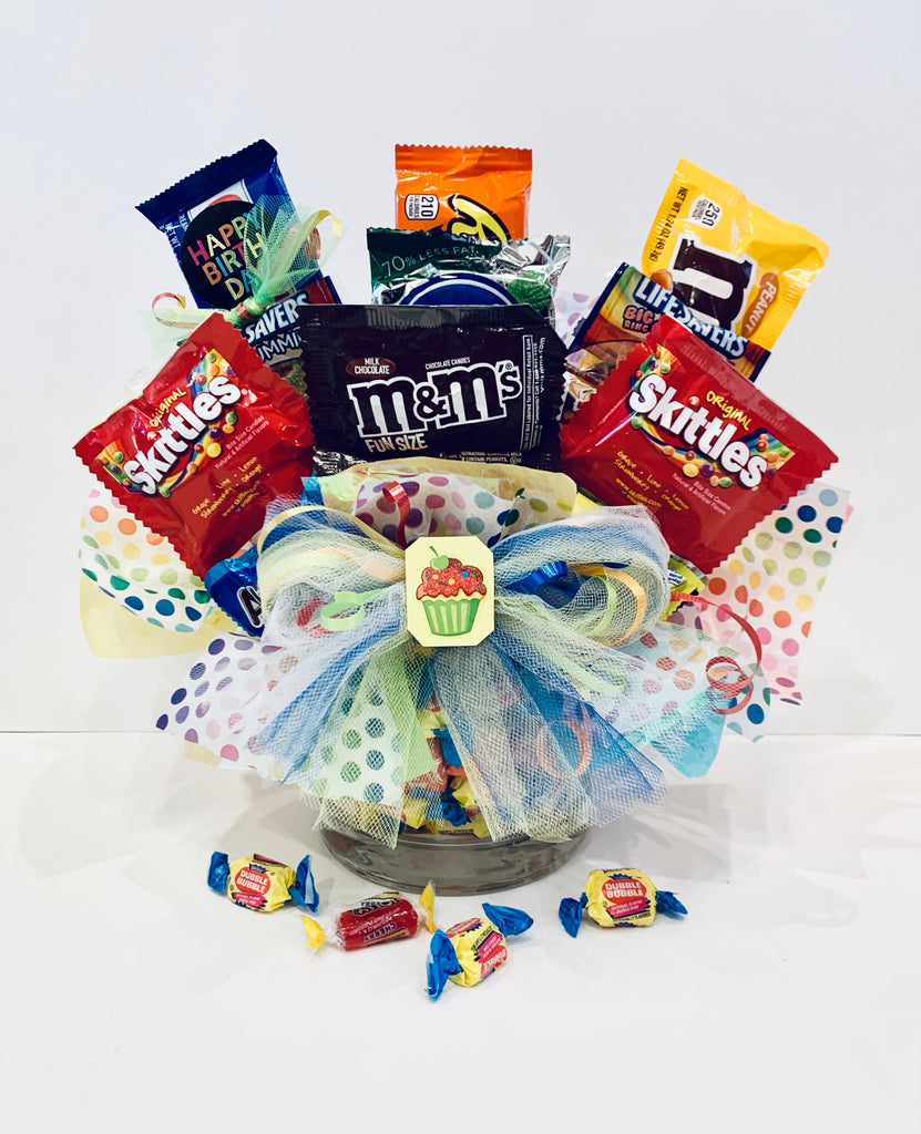 “A Yummy Lil’ Birthday” Candy Bouquet